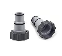 Lot de 2 adaptateurs de piscine A pour piscine Intex - Avec filetage intérieur à visser - Kit de raccordement - Adaptateur de tuyau 32-38 mm - Pour pompes - Accessoires de piscine