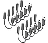 Lot de 2 adaptateurs de prise casque de type C vers prise jack 3,5 mm, noir, câble USB C vers AUX pour iPhone 17/16/15 Pro/Max, Samsung Galaxy S25/S24/S23 Ultra, iPad Pro, MacBook