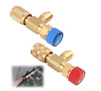 Lot de 2 Adaptateurs de Remplissage Réfrigérant avec Valve de Sécurité | Coupleur Rapide pour Climatisation R410A et R22 | Facile à Utiliser et Fiable valve de réfrigérant r410a r22