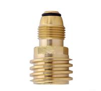 Lot de 2 adaptateurs de réservoir de propane de 9,1 kg à 0,5 kg Convertit la valve de service pour tuyau QCC1 de type 1 connecteur en laiton portable léger pour le camping et la cuisine en plein air