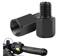 Lot de 2 adaptateurs de rétroviseur M10 vers M8 filetage à gauche/droite pour moto, scooter, cyclomoteur (M8 à M10)