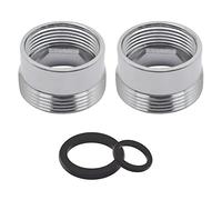 Lot de 2 adaptateurs de robinet, connecteur d’aérateur, résistant, en métal massif, pour purificateur d'eau, 18 mm femelle vers 22 mm mâle