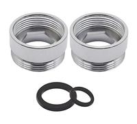 Lot de 2 adaptateurs de robinet, connecteur d’aérateur, résistant, en métal massif, pour purificateur d'eau, 20 mm femelle vers 22 mm mâle