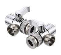 Lot de 2 adaptateurs de robinet de cuisine à tirette pour robinet d'évier pour connecteur de tuyau de lavabo, idéal pour les machines à laver portables et les tuyaux d'arrosage