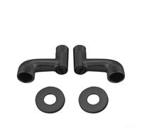 Lot de 2 adaptateurs de robinet de douche à fixation murale, connecteur à manivelle réglable avec couvercle décoratif, bras oscillant en acier inoxydable pour baignoire, finition brossée, 70 x 62 mm