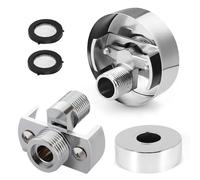 Lot de 2 adaptateurs de robinet de douche en S - Réglables - En cuivre - 1/2 vers 3/4 - Accessoires pour le réglage de la valve d'eau - Problèmes de fuite d'eau