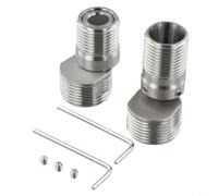 Lot de 2 adaptateurs de robinet de douche réglables avec design anti-fuite et fonction rotative à 360 degrés pour des connexions de plomberie flexibles et sécurisées à la maison (télescopique 304