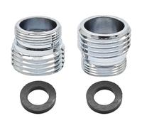 Lot de 2 adaptateurs de robinet d'évier de cuisine pour connecter un tuyau d'arrosage, un filtre à eau, un tuyau standard, 18 mm mâle vers adaptateur mâle G1/2" (20 mm)