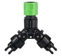 Lot de 2 adaptateurs de robinet d'irrigation goutte à goutte à 4 voies pour un arrosage efficace du jardin, compatible avec tuyau de 6,35 mm (un sur quatre)