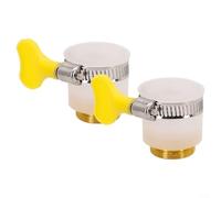 Lot de 2 adaptateurs de robinet en métal de 22 mm et connecteur de robinet de cuisine, mitigeur et adaptateur de tuyau d'arrosage avec finition résistante à la rouille, pour une installation facile du