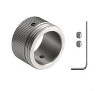 Lot de 2 adaptateurs de soupape de chauffage en acier inoxydable avec tête de thermostat M30 x 1,5 pour système de chauffage, connecteur de tête de rechange (4)