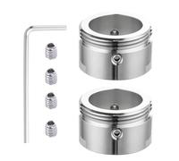 Lot de 2 adaptateurs de thermostat de radiateur M30 x 1,5 304 en acier inoxydable 304 pour valves RA/RAV/RAVL, adaptateur de thermostat avec clé hexagonale, accessoires pour valves de radiateur