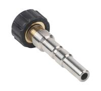 Lot de 2 adaptateurs de tige d'accouplement D12M22IG pour Nilfisk pour Karcher Alto pour Wap KEW, filetage M22 x 1,5, connecteur en métal pour tuyaux et lances de nettoyeur haute pression, argent noir