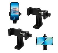 Lot de 2 adaptateurs de trépied pour téléphone portable - Clip universel pour smartphone pour trépied, perche à selfie et monopode, rotatif pour portrait et paysage