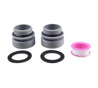 Lot de 2 adaptateurs de tuyau 40 mm vers 3,8 cm pour systèmes de filtration de piscine hors sol avec adaptateurs, joints toriques et ruban d'étanchéité fileté