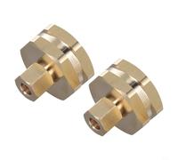 Lot de 2 adaptateurs de tuyau d'arrosage en laiton 3/4 femelle vers raccord de compression 0,6 cm OD pour source d'eau vers tube de compression dans les jardins (6,35 mm)