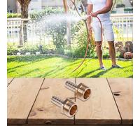 Lot de 2 adaptateurs de tuyau d'arrosage en laiton robuste conçus pour gérer des situations de haute pression tout en arrosant vos plantes (1,9 cm)