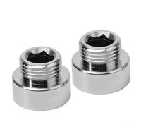 Lot de 2 adaptateurs de tuyau de douche 3/4 pour BSP vers 1/2 pour BSP en laiton chromé pour une utilisation avec des pommeaux de douche fixes et des accessoires de douche à main