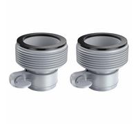 Lot de 2 adaptateurs de tuyau de piscine de 3,17 cm à 3,8 cm, connecteur de | Convertisseur universel, interface femelle de 2-1 cm, tuyau de 1-0,6 cm, 530 à 1500 GPH, équipement de piscine