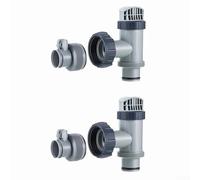 Lot de 2 adaptateurs de tuyau de rechange de type B, avec valve à piston pour Intex, adaptateurs de tuyau de 3,2 à 3,8 cm et valves à piston pour pompe de filtre de piscine hors sol