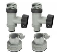 Lot de 2 adaptateurs de tuyau de rechange de type B pour Intex, valve à piston de piscine et adaptateur de tuyau de 3,2 cm à 3,8 cm pour piscine hors sol