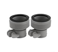 Lot de 2 adaptateurs de tuyau de type B de 0,63,5 cm à 0,12,7 cm pour pompes, compatibles avec les systèmes d'écumoire de piscine hors sol et les filtres à eau de mer