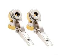 Lot de 2 adaptateurs de valve de pneu compatibles avec les pompes à air portables - Pour bouchons de valve robustes pour aiguille à ballon de voiture - Valve d'angle pour une construction rapide de la
