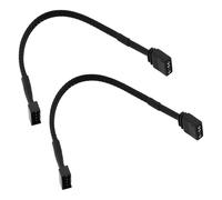 Lot De 2 Adaptateurs De Ventilateur Argb Standard À 3 Broches 5 V Vers Rvb 4 Broches 16,5 Cm Compatibles Avec Ventilateur Nzxt Aer Rgb Et 2 Ventilateurs Rvb Compatibles Avec Ventilateur Nzxt