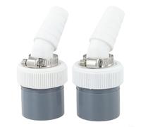 Lot de 2 adaptateurs de vidange pour machines à laver, matériau PVC, sortie de 40 mm, pour évier de cuisine et salle de bain