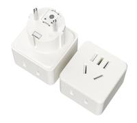 Lot de 2 adaptateurs de voyage Australie Chine, adaptateur de prise, adaptateur de type I vers type F, adaptateur de voyage Australie/Chine/Nouvelle-Zélande vers Allemagne, blanc