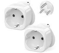 Lot de 2 adaptateurs de voyage pour Afrique du Sud, prise UE vers prise de voyage type M pour Afrique du Sud, Sri Lanka, Lesotho, Tchad, Ghana, Bahreïn (250 V/16 A, blanc)