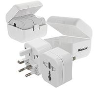 Lot de 2 adaptateurs de voyage universels 3 pièces, 150 Laender EU, USA, AUS, UK - Compact - 64 x 62 x 47 mm