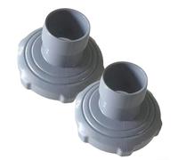 Lot de 2 adaptateurs d'écumoire pour piscines hors sol - Connecteur de tuyau compatible avec les systèmes d'aspiration de piscine Intex, construction en PVC, diamètre extérieur 3,8 cm / diamètre