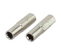 Lot de 2 adaptateurs d'embout de 6,35 mm à 4 mm à tige hexagonale pour tournevis électrique, porte-embout en acier avec pointe magnétique, longueur courte de 25 mm pour charcuterie