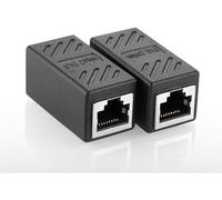 Lot de 2 adaptateurs d'extension de coupleur RJ45 pour câble Ethernet LAN Cat6A pour câble Ethernet Cat7/Cat6a/Cat5e femelle vers femelle