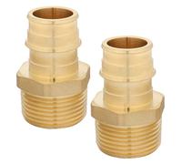 Lot de 2 adaptateurs d'extension PEX-A de 1,27 cm x NPT mâle de 1,27 cm, raccord en laiton pour raccord de tube PEX-A, norme ASTM F1960