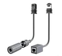 Lot de 2 adaptateurs d'extension RJ45 pour Starlink pour Gen 3, coupleur Ethernet étanche IP68, connecteur haute vitesse 1200 Mbps pour camping-car, yacht, camping, gris