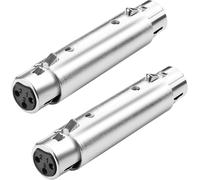 Lot De 2 Adaptateurs D'Extension Xlr Vers Xlr Femelle 3 Broches Xlr Femelle Vers Femelle Connecteur Microphone Xlr Symétrique Dock Jack Pour Extension De Haut-Parleurs De Scène Xlr[X1041]