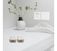 Lot de 2 adaptateurs d'interface de module d'alimentation USB avec port de charge rapide 2,1 A et transformateur 5 V, connecteur électrique en métal ABS pour téléphone portable et chargeur d'appareil