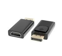 Lot de 2 adaptateurs DisplayPort vers HDMI, 1080p DP vers HD, DisplayPort vers HDMI pour Dell, Lenovo, HP, GPU, AMD