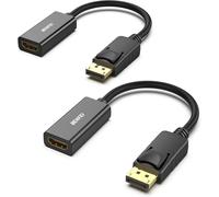 Lot De 2 Adaptateurs Displayport Vers Hdmi 4K Unidirectionnels Displayport Dp Computor Vers Hdmi Moniteur Adaptateur De Connexion Compatible Avec Ordinateur Portable, Pc, Moniteur Tv Projecteur