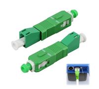 Lot de 2 adaptateurs en fibre optique SC/APC vers LC/APC pour monomode 9/125um hybride avec faible perte d'insertion pour OTDR, VFL et applications réseau, efficaces et stables