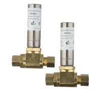 Lot de 2 adaptateurs en laiton de 1 cm pour contrôle du bruit de plomberie, 250 psi, compatible avec les tuyaux d'évier, installation facile, doré