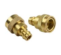 Lot de 2 adaptateurs en laiton pour conversion R134A vers R1234YF avec connecteurs haute et basse pression réglables pour un entretien efficace du système AC