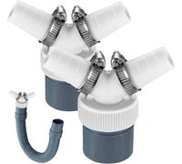 Lot De 2 Adaptateurs En Y Pour Machine À Laver - Pour Lave-Vaisselle, Sèche-Linge, Tuyaux D'Arrosage, 18-24 Mm Et Sortie De 40 Mm Avec Collier De Serrage[LAV2278]