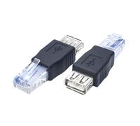 Lot de 2 adaptateurs Ethernet haute vitesse USB femelle vers RJ45 mâle Ethernet pour utilisation au bureau