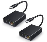Lot de 2 adaptateurs Ethernet pour Fire TV Stick, Electop Micro USB vers RJ45 Ethernet Adaptateur réseau compatible avec Fire Stick 4K, Chromecast Google, Home Mini et d'autres transmissions TV Sticks