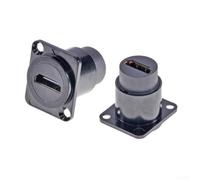 Lot de 2 adaptateurs femelles vers femelles haute densité multi-puces interconnectées via le module de type D 4K pour installation de moniteur PC et projecteur (noir)