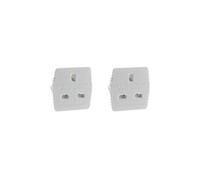 Zenitech Lot de 2 adaptateurs France/UK - Blanc