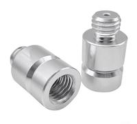 Lot de 2 adaptateurs GPS GNSS en aluminium - Filetage 5/8" - Connecteur mâle vers femelle pour équipement d'arpentage de tige de station totale - Pour A